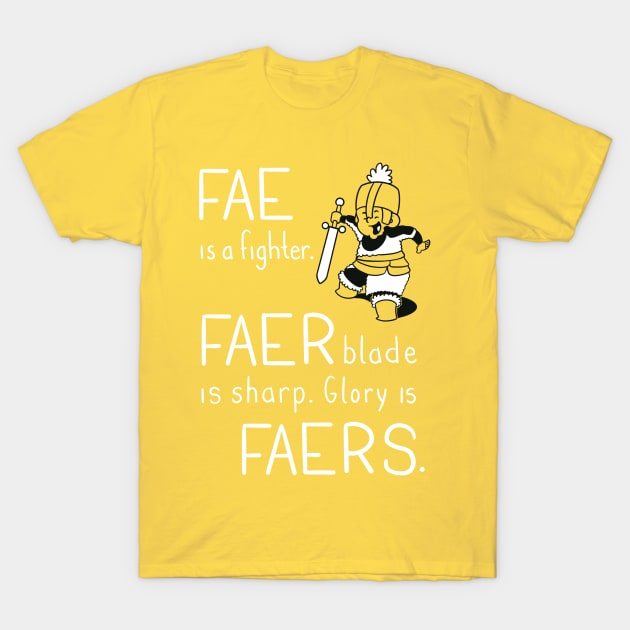 Pronoun Fighter, Fae T-Shirt by MaatCrook